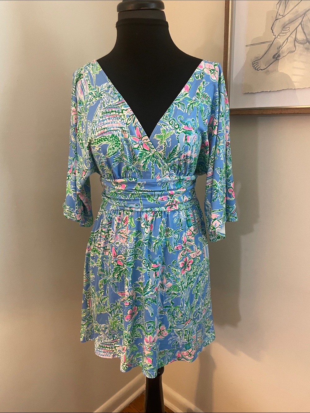 Lilly Pulitzer | Parigi Skort Romper Boca Blue Beneath The Bougainvillea -small